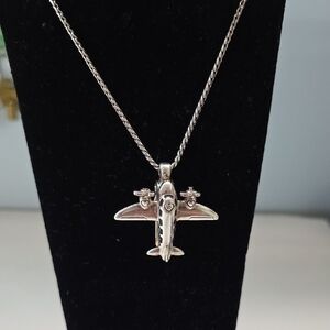 Brighton Aviator Airplane Lanyard Clip Necklace